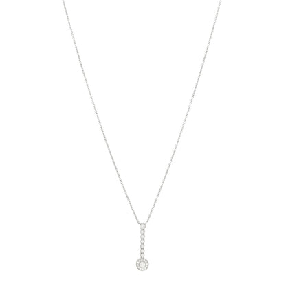 Tiffany Platinum Diamond Circlet Drop Pendant Necklace 1 of 3