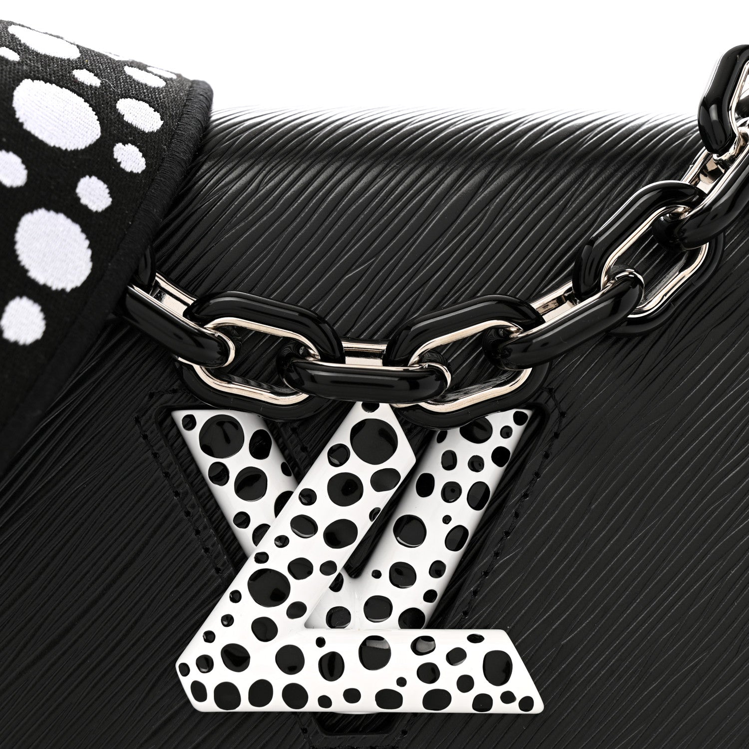 Louis Vuitton LV X YK Epi Infinity Dots Twist Shoulder Bag MM Black 8 of 12