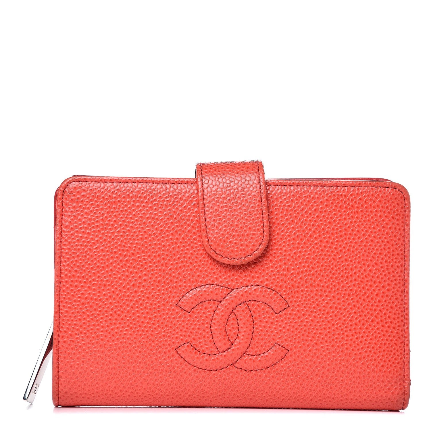 Chanel Caviar Timeless CC French Wallet Orange 1 of 24
