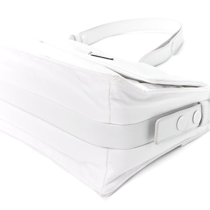 Prada Re-Nylon Vitello Padded Small Flap Shoulder Bag White 12 of 12