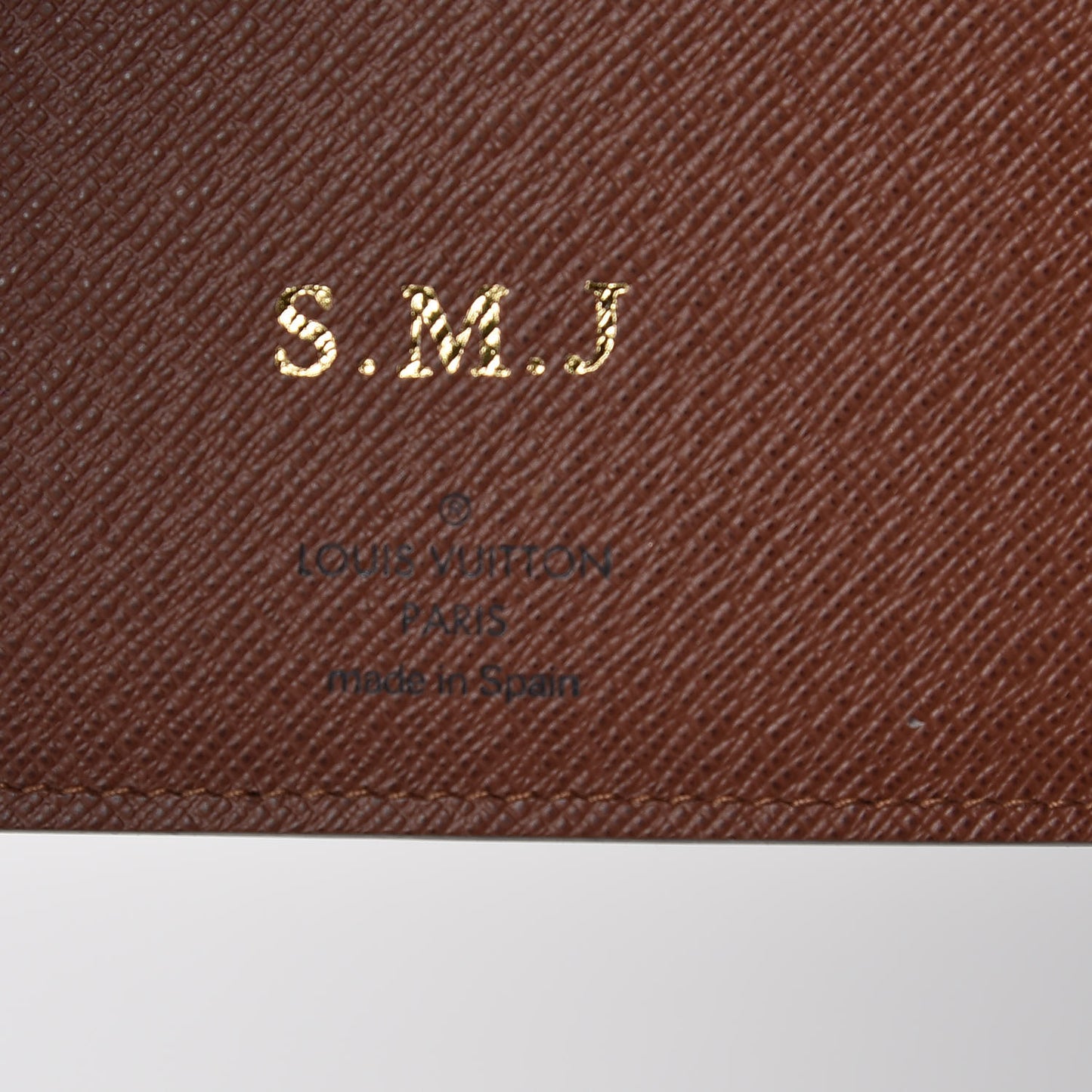 Monogram Desk Agenda Cover