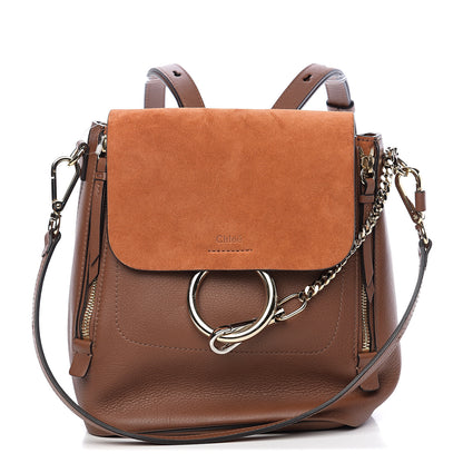 Chloe Suede Calfskin Small Faye Backpack Tan 2 of 18