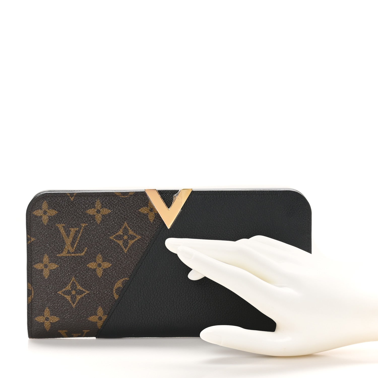 Louis Vuitton Monogram Calfskin Kimono Wallet Black 2 of 8