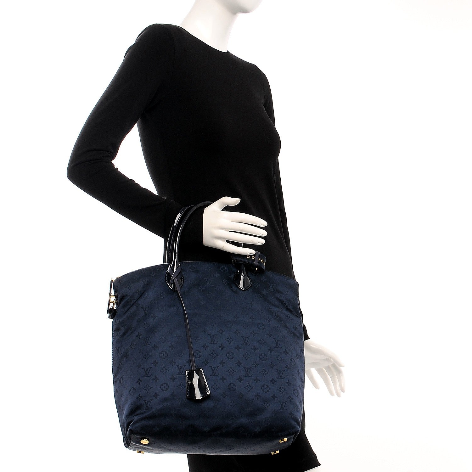 Louis Vuitton Monogram Nylon Desire Lockit Vertical MM Marine 2 of 13