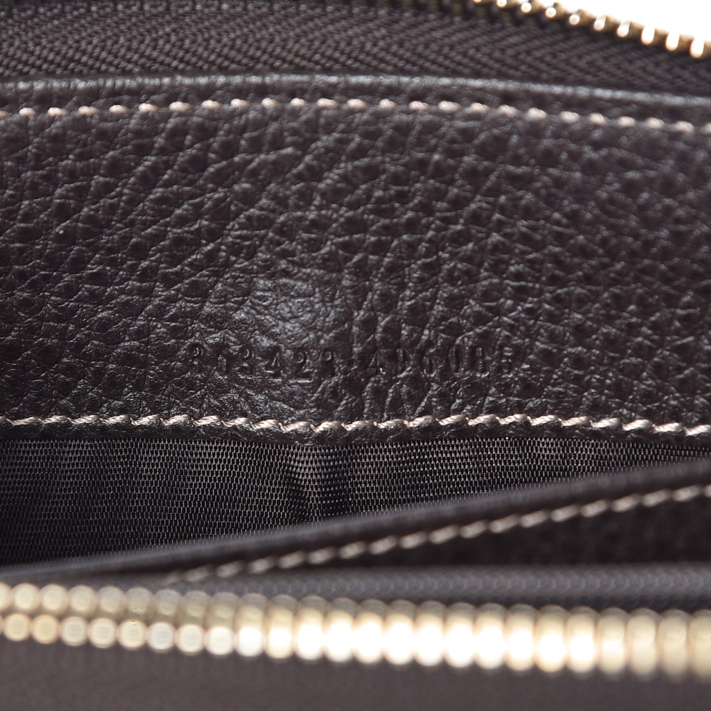 Crystal Monogram Zip Around Wallet Brown