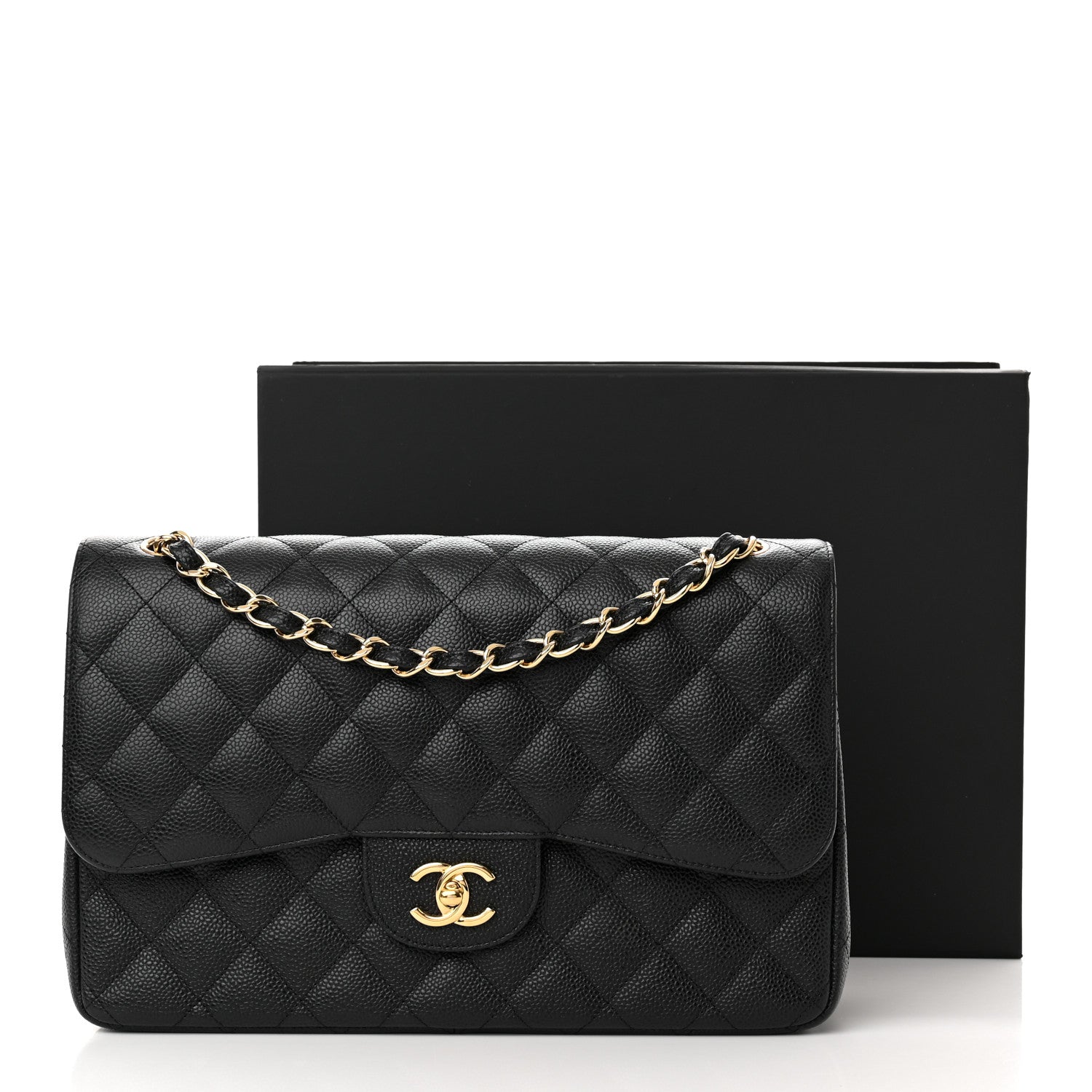 Chanel Caviar Quilted Jumbo Double Flap Black 15 of 15