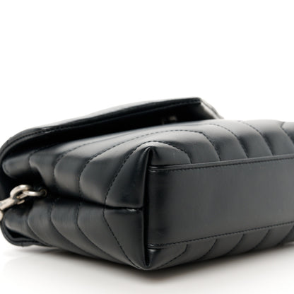 Saint Laurent Calfskin Y Quilted Monogram Toy Loulou Crossbody Bag Black 10 of 12