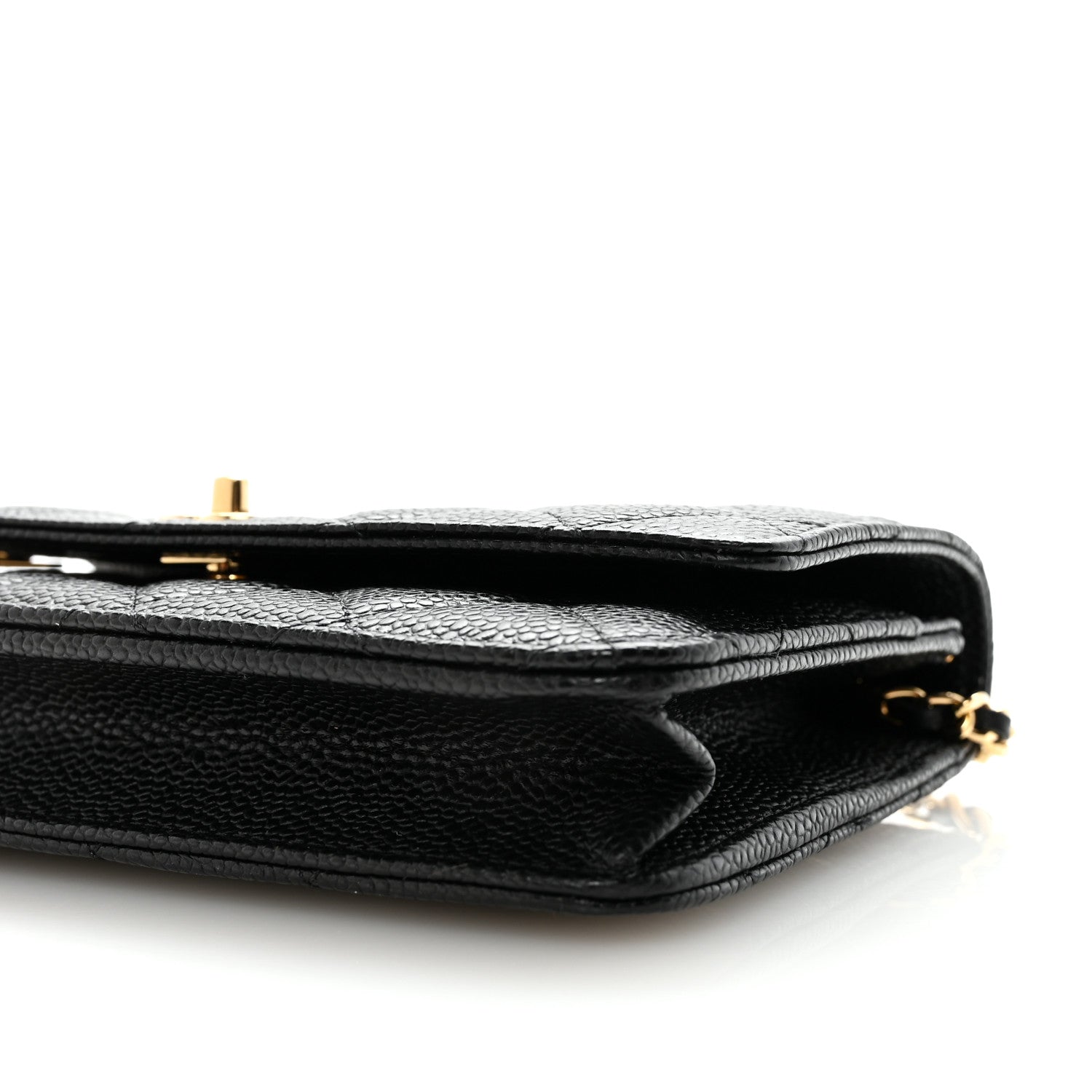 Chanel Caviar Quilted CC Turnlock Wallet On Chain WOC Black 11 of 12