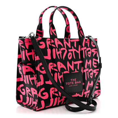 Marc Jacobs X STEPHEN SPROUSE Grained Calfskin Medium The Tote Bag Pink 3 of 11