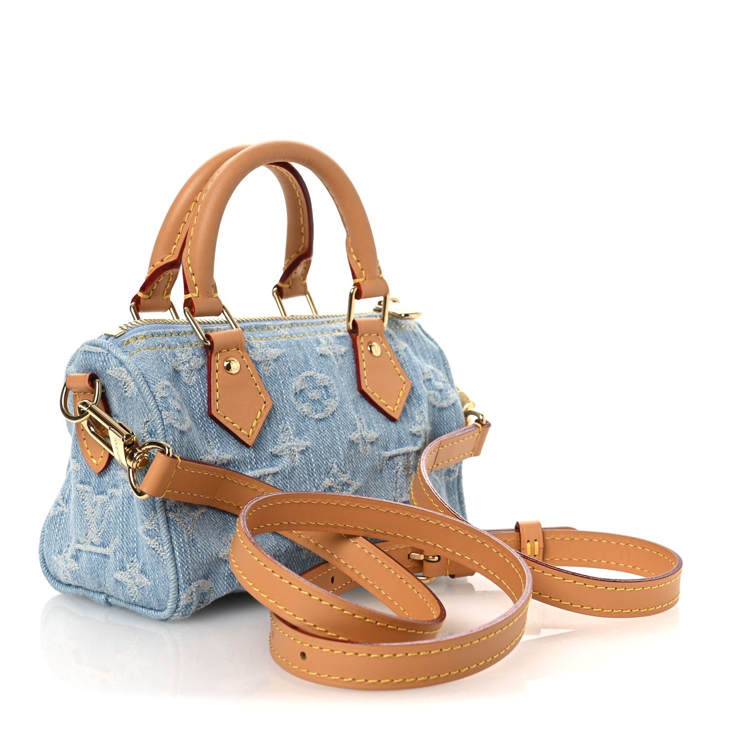 Louis Vuitton Monogram Denim Nano Speedy Sky Blue 3 of 9