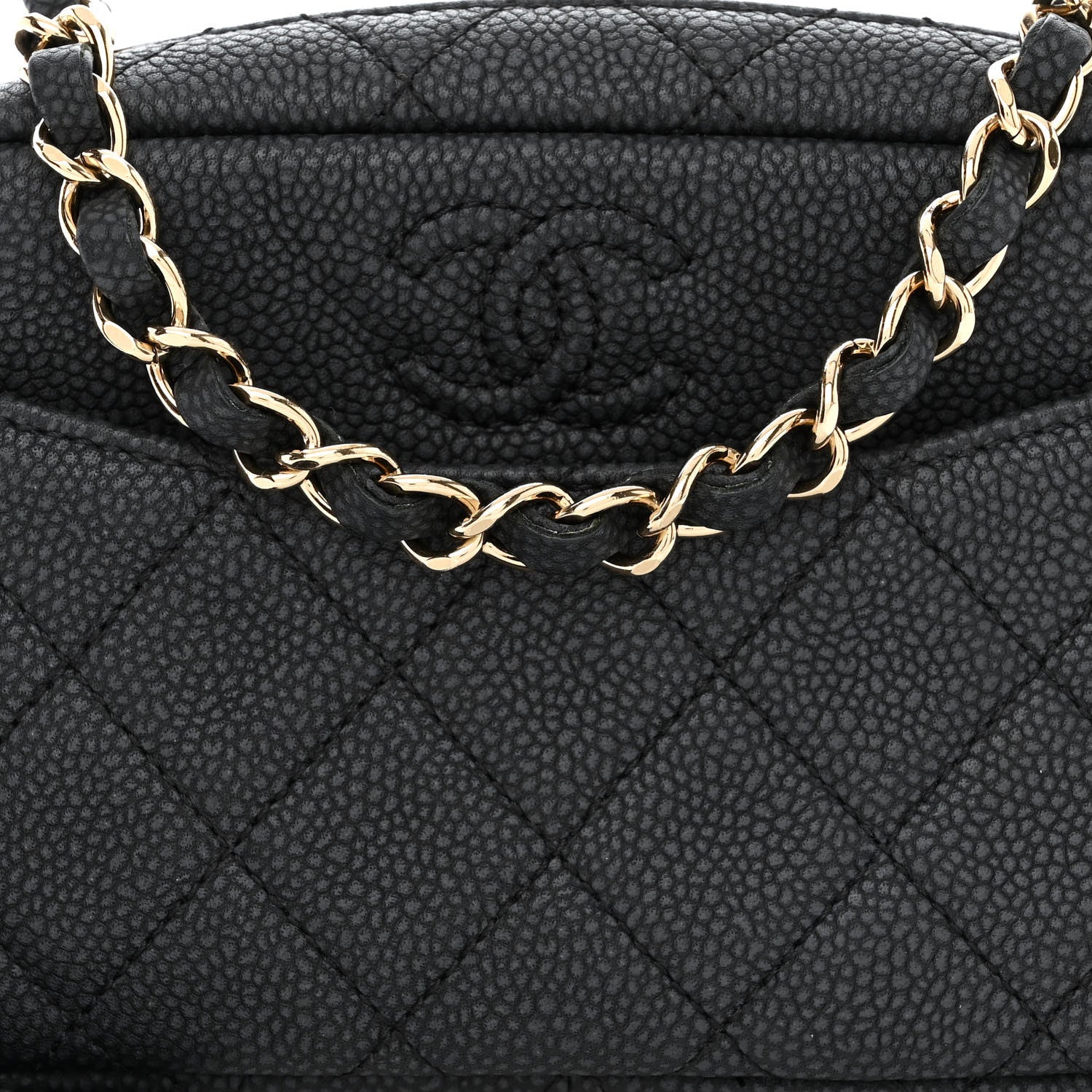 Chanel Iridescent Caviar Quilted Mini Coco Tassel Camera Case Black 8 of 10