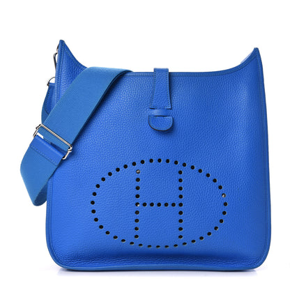 Hermes Taurillon Clemence Evelyne III GM Bleu Hydra 1 of 11