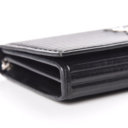 Saint Laurent Ribbed Calfskin Opium Monogram Chain Wallet Black 8 of 17