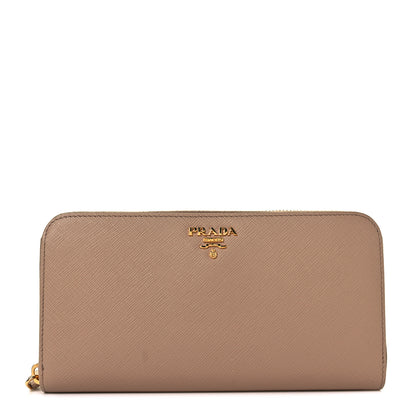 Prada Saffiano Metal Zip Around Wallet Cammeo 1 of 8