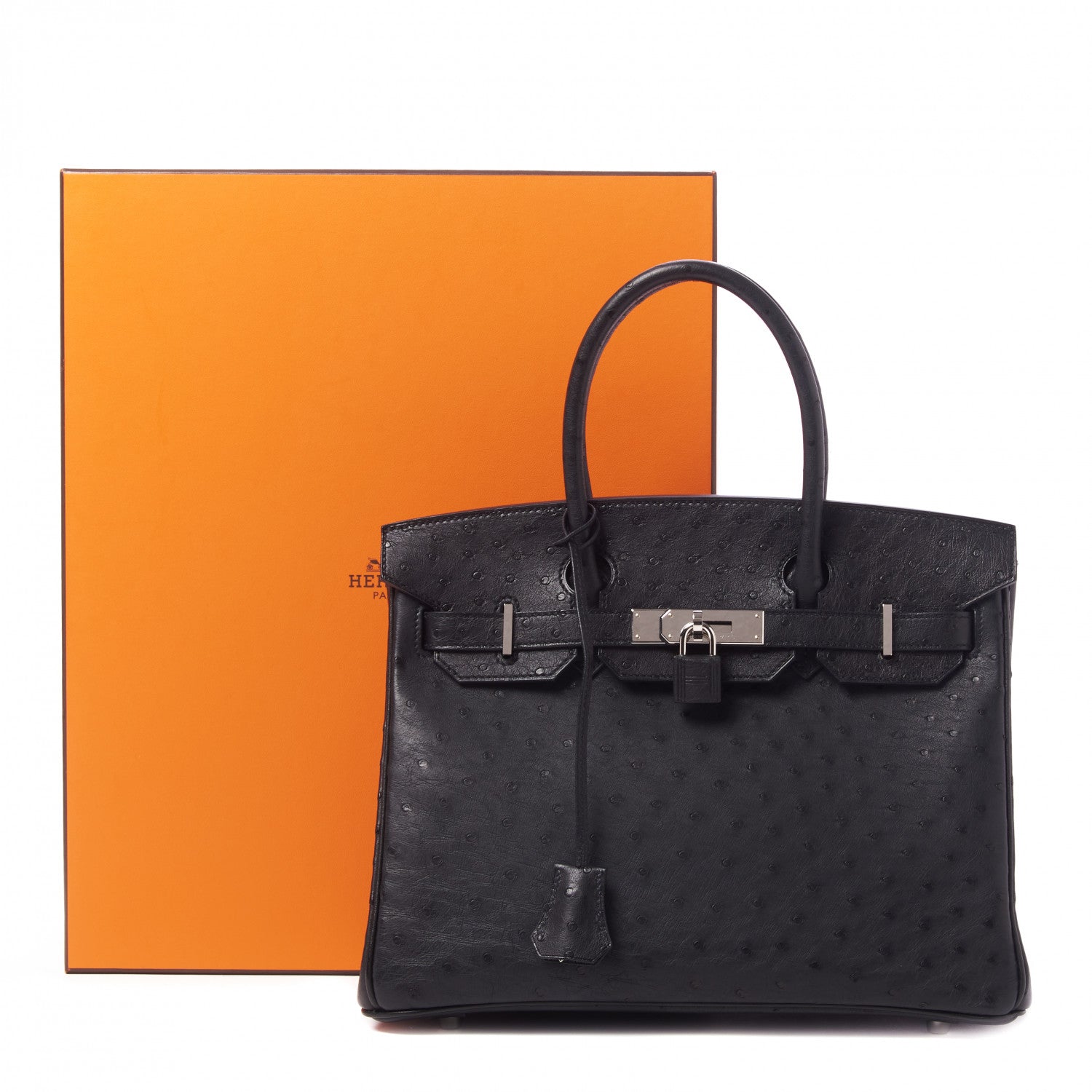 Hermes Ostrich Birkin 30 Black 33 of 33