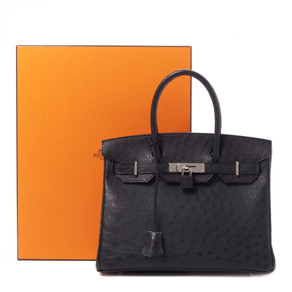Hermes Ostrich Birkin 30 Black 33 of 33