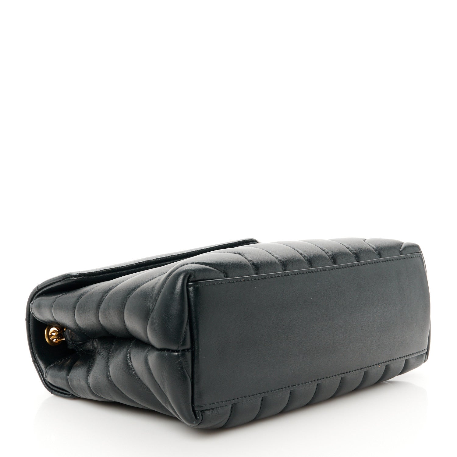 Saint Laurent Calfskin Y Quilted Monogram Small Loulou Chain Satchel Black 4 of 11