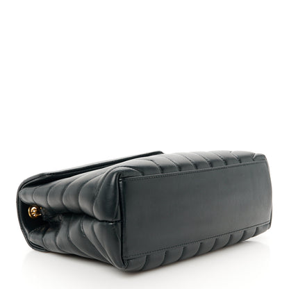 Saint Laurent Calfskin Y Quilted Monogram Small Loulou Chain Satchel Black 4 of 11
