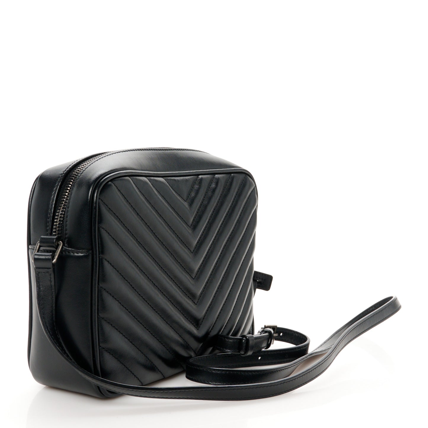 Calfskin Matelasse Monogram Lou Camera Bag Black