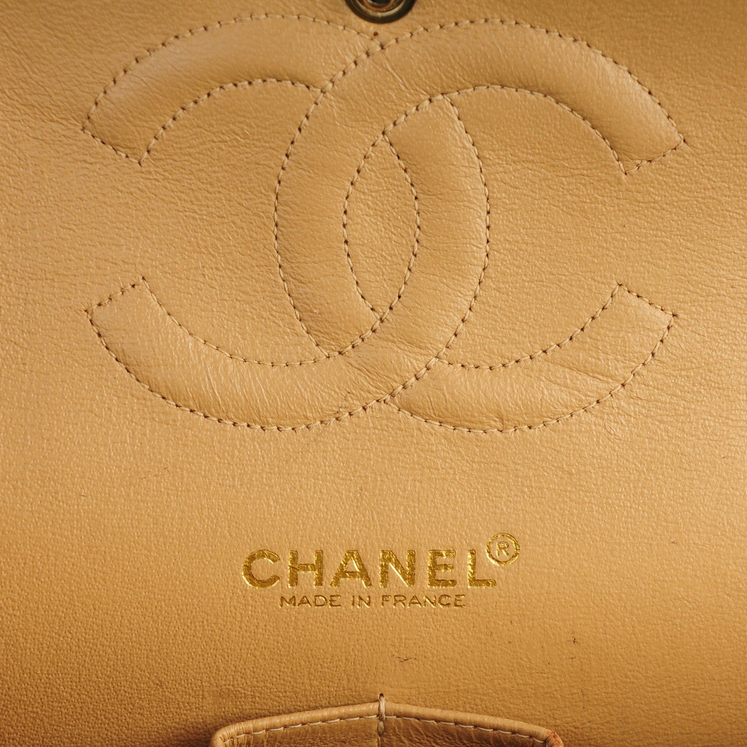 Chanel Caviar Quilted Medium Double Flap Beige 7 of 8