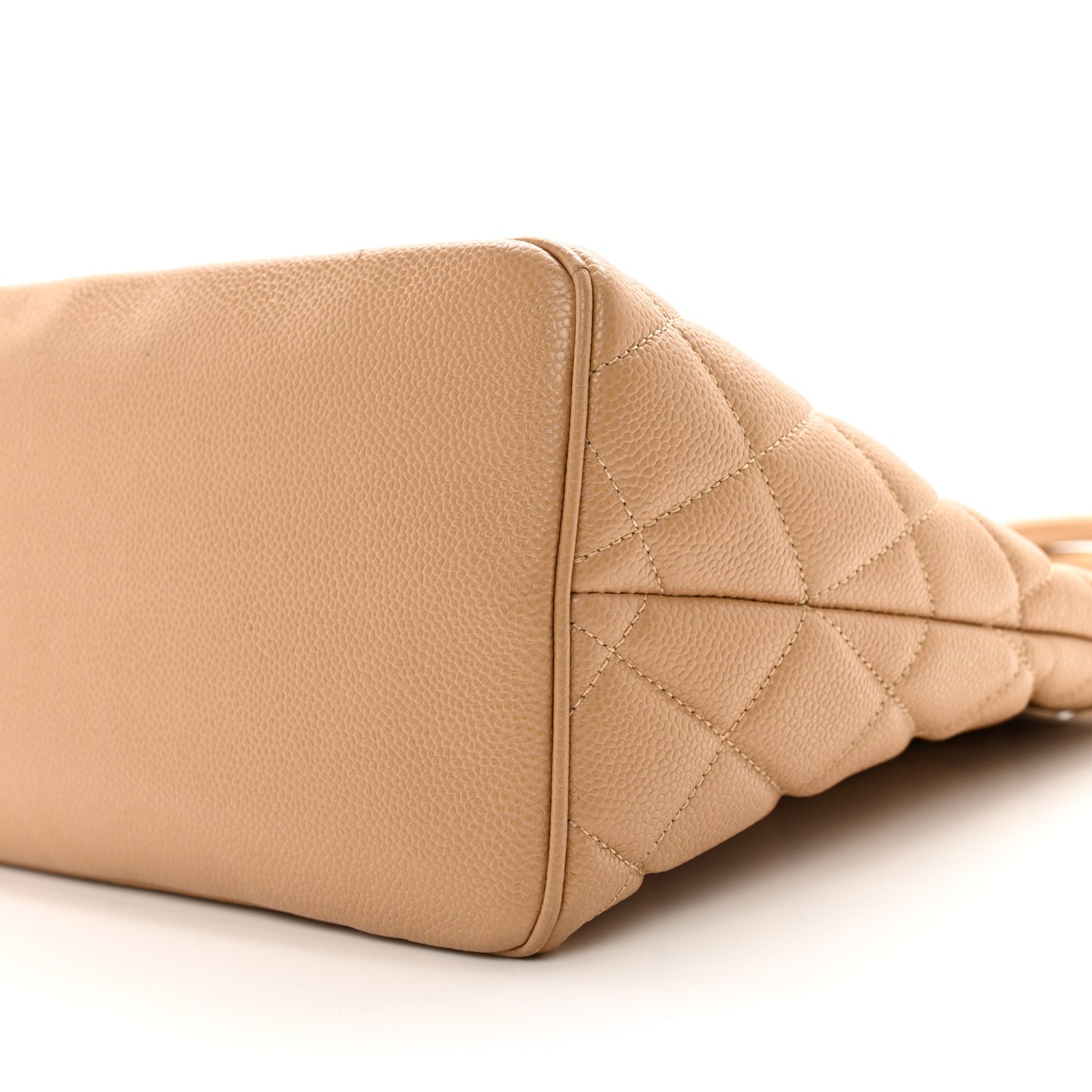 Caviar Quilted Medallion Tote Beige
