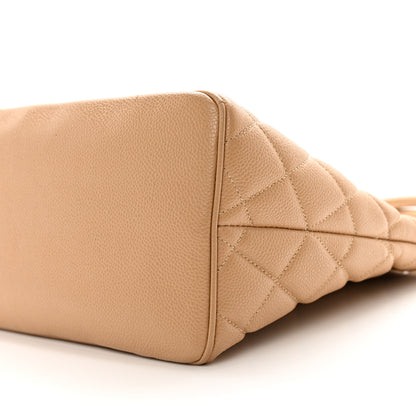 Chanel Caviar Quilted Medallion Tote Beige 10 of 10
