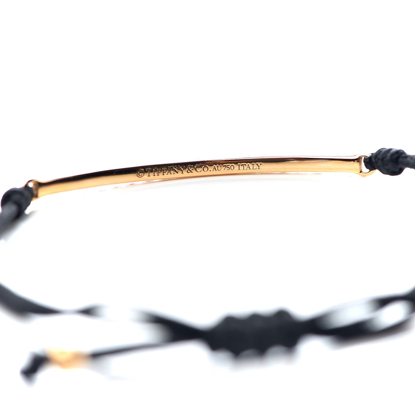 18K Rose Gold Pink Sapphire Metro Bar Cord Bracelet