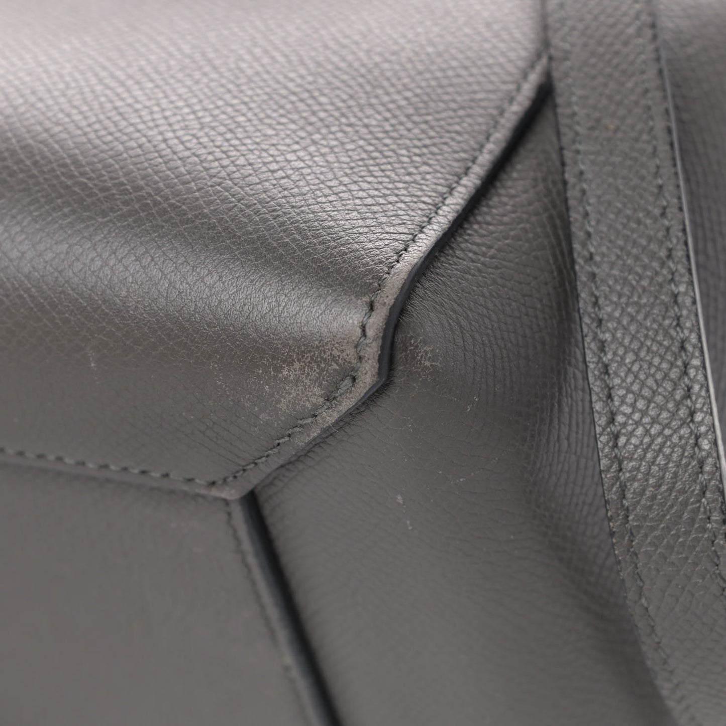 Grained Calfskin Mini Belt Bag Grey