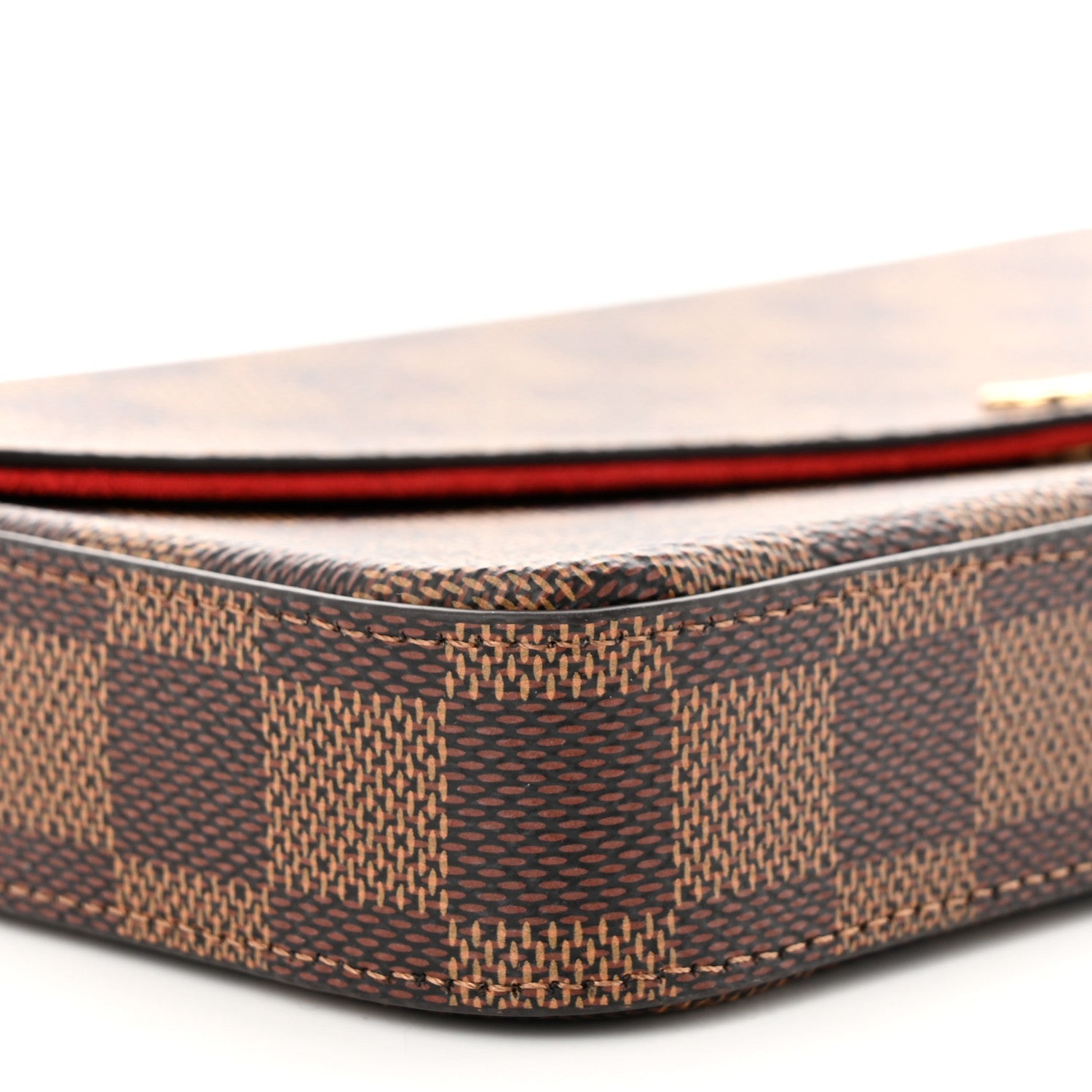 Louis Vuitton Damier Ebene Pochette Felicie Chain Wallet 9 of 11