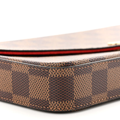 Louis Vuitton Damier Ebene Pochette Felicie Chain Wallet 9 of 11
