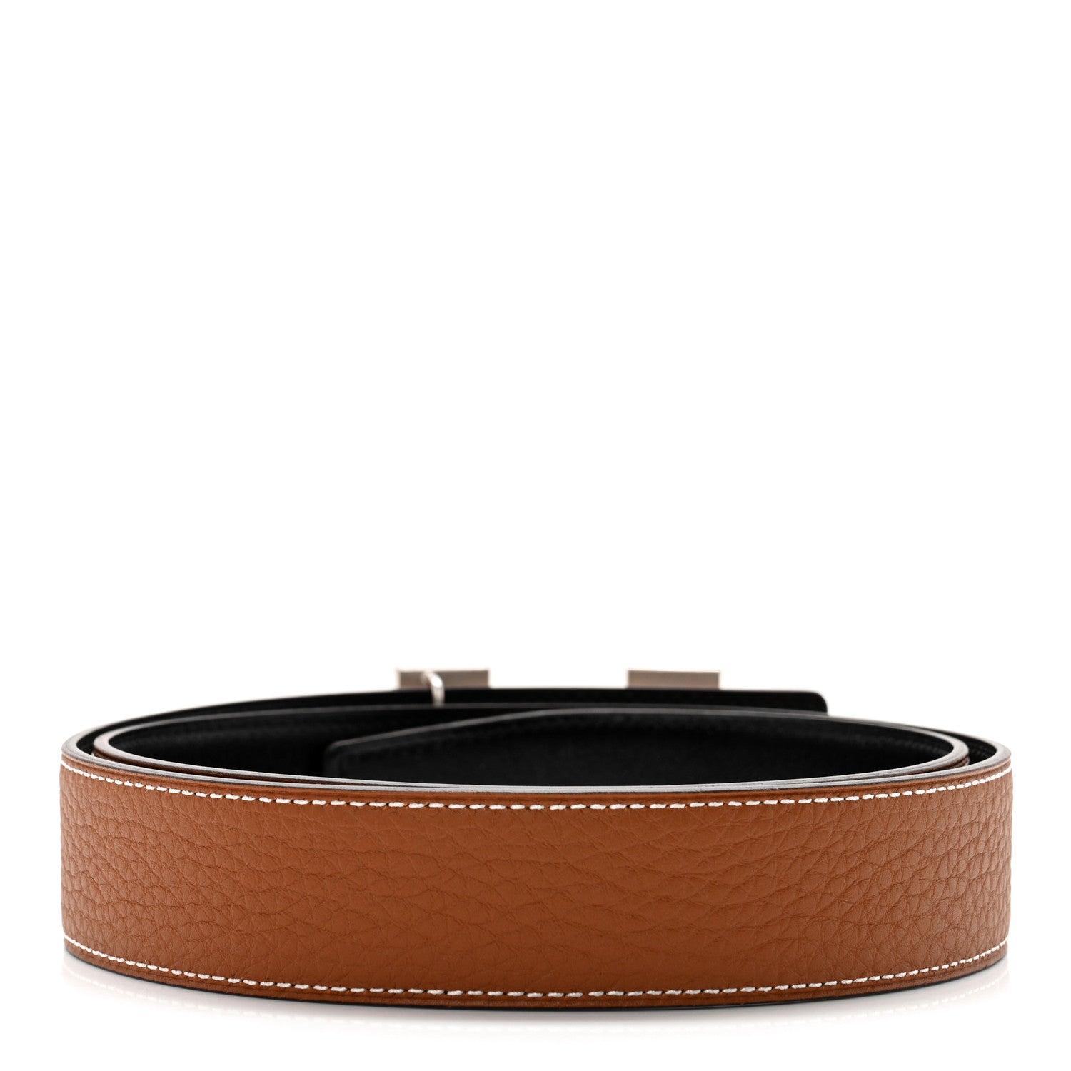 Hermes Box Togo 32mm H Belt 85 34 Black Gold 2 of 7