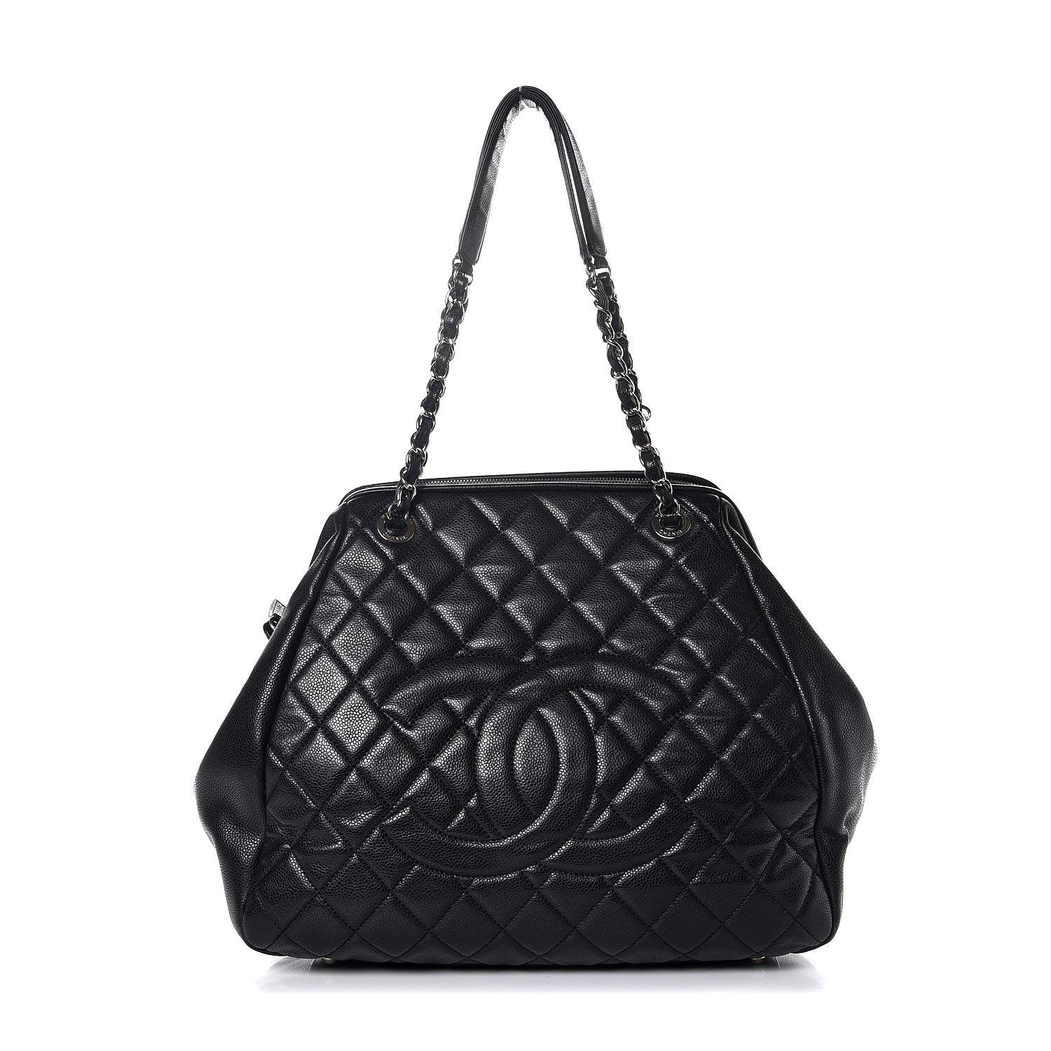 Chanel Caviar Quilted Framed Bowling Bag Black 1 of 15