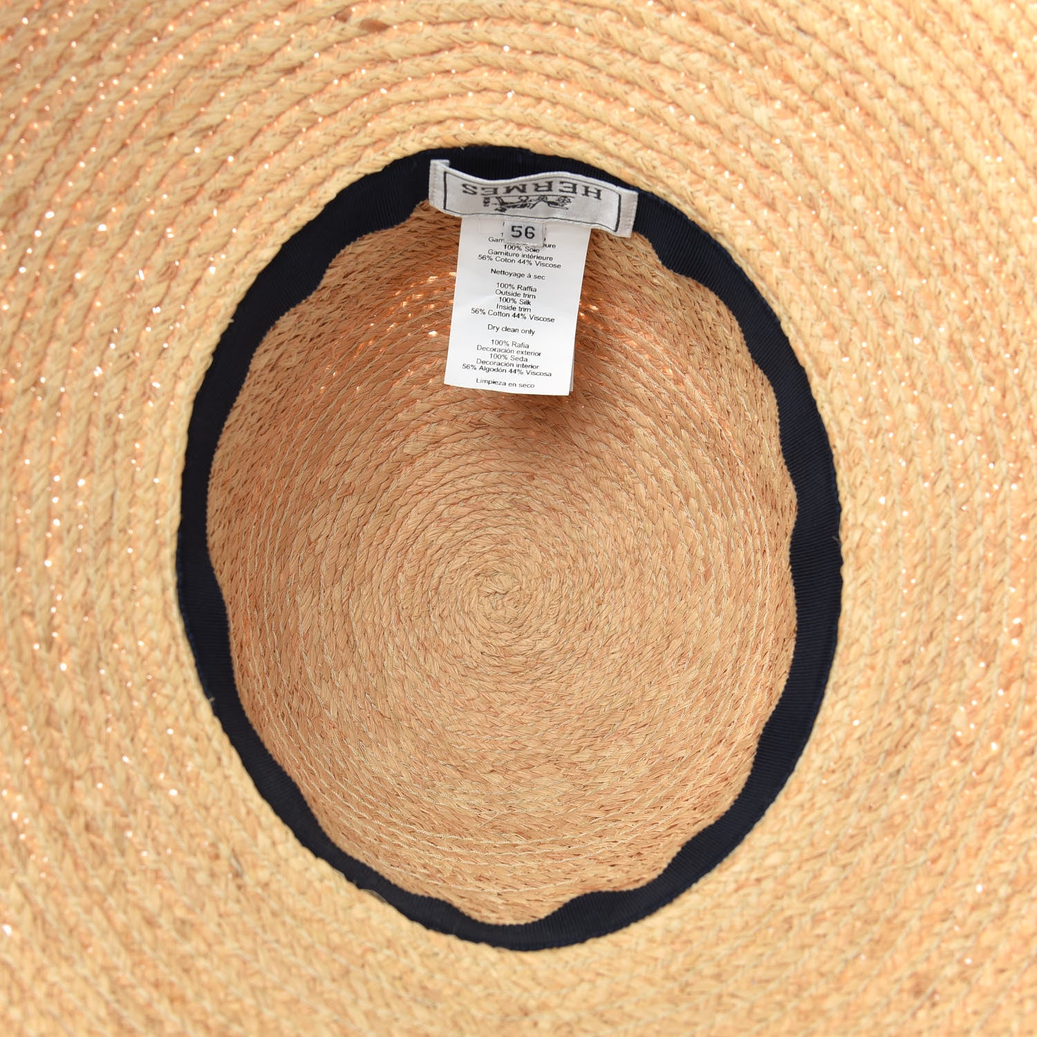 Hermes Straw Sun Hat 56 4 of 5