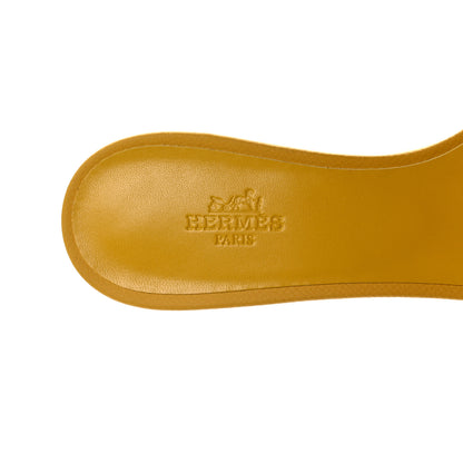 Hermes Epsom Oasis Sandals 37.5 Jaune Sable 7 of 8