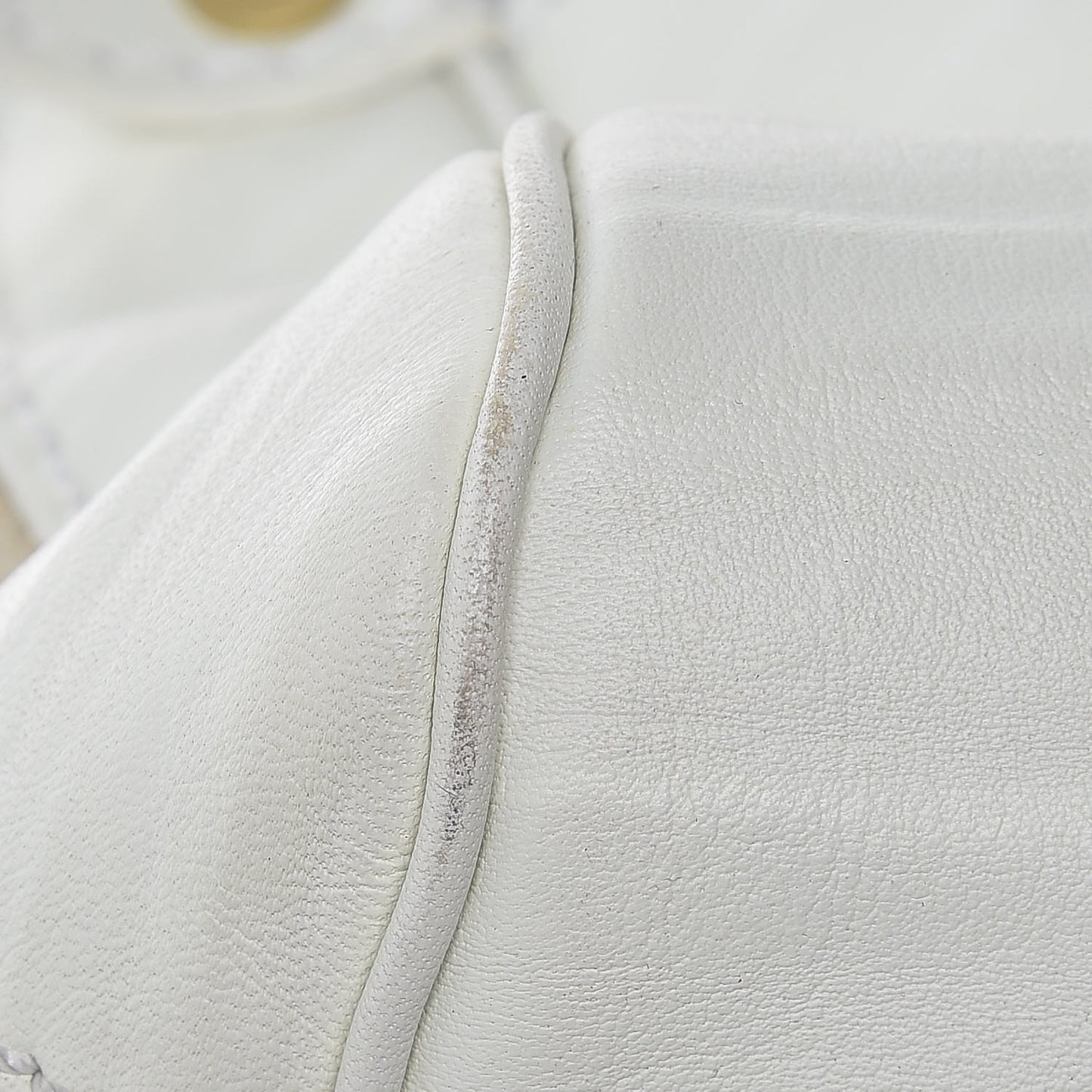 Calfskin Suede Malena Satchel White