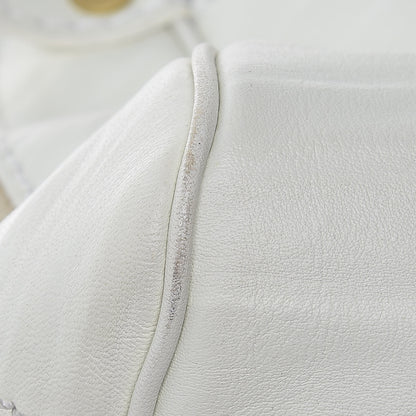 Jimmy Choo Calfskin Suede Malena Satchel White 11 of 13