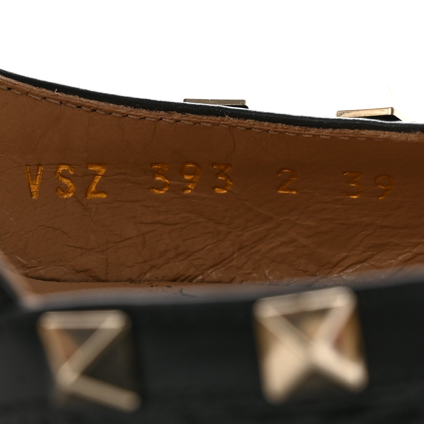 Pebbled Calfskin Rockstud Ankle Strap 100mm Pumps 39 Black