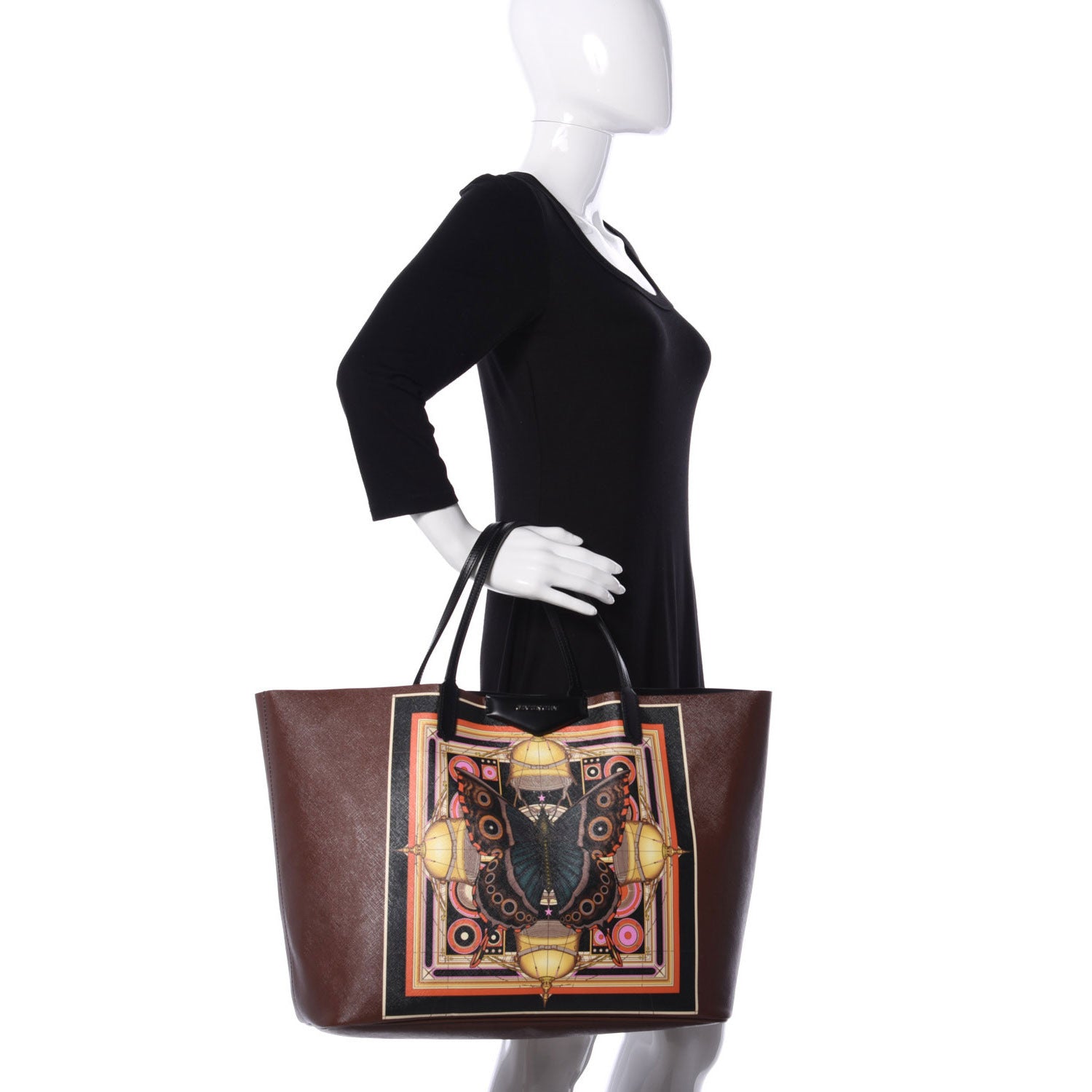 Givenchy Coated Canvas Butterfly Print Large Antigona Tote 2 of 8