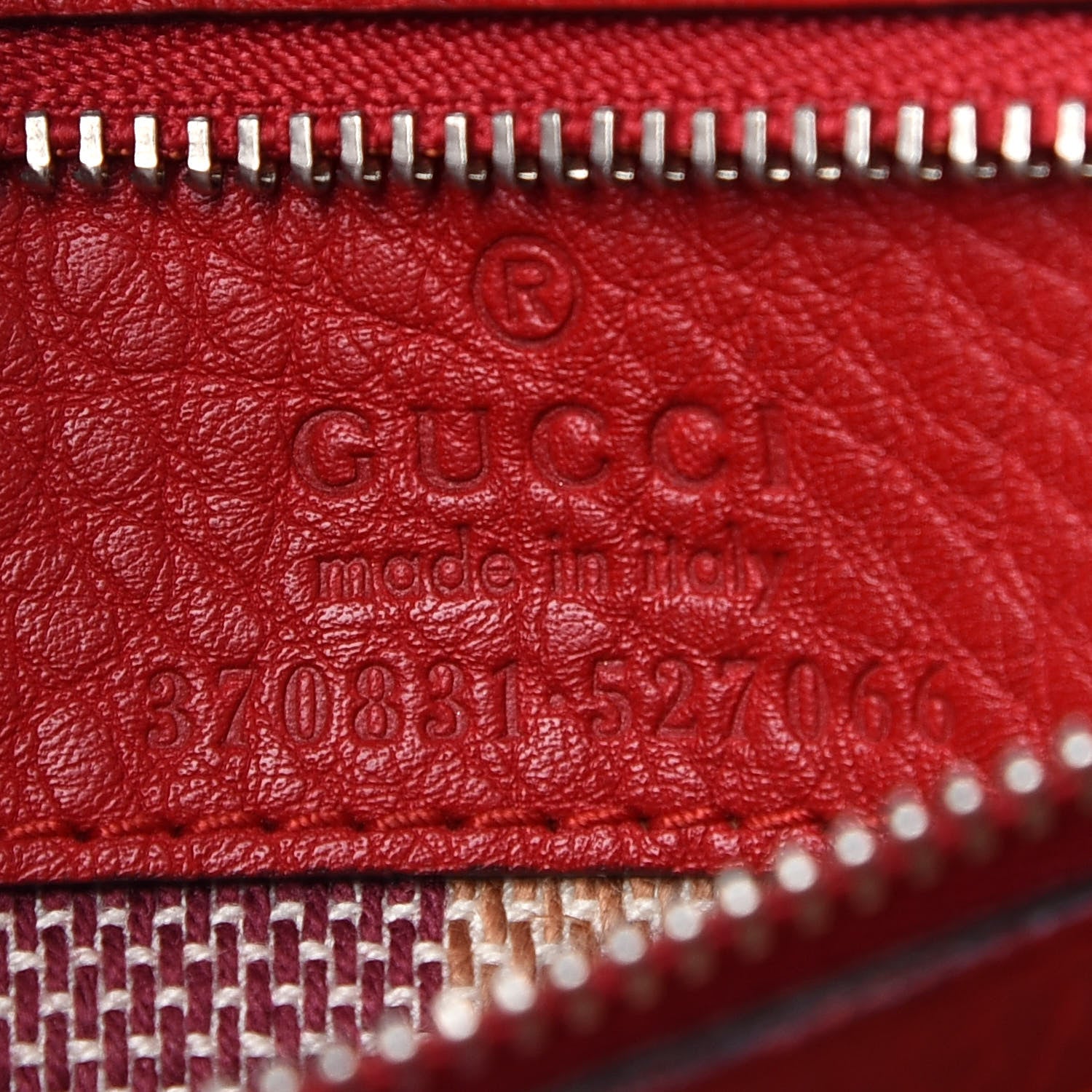 Gucci Cellarius Calfskin Small Bamboo Daily Top Handle Bag Hibiscus Red 6 of 13