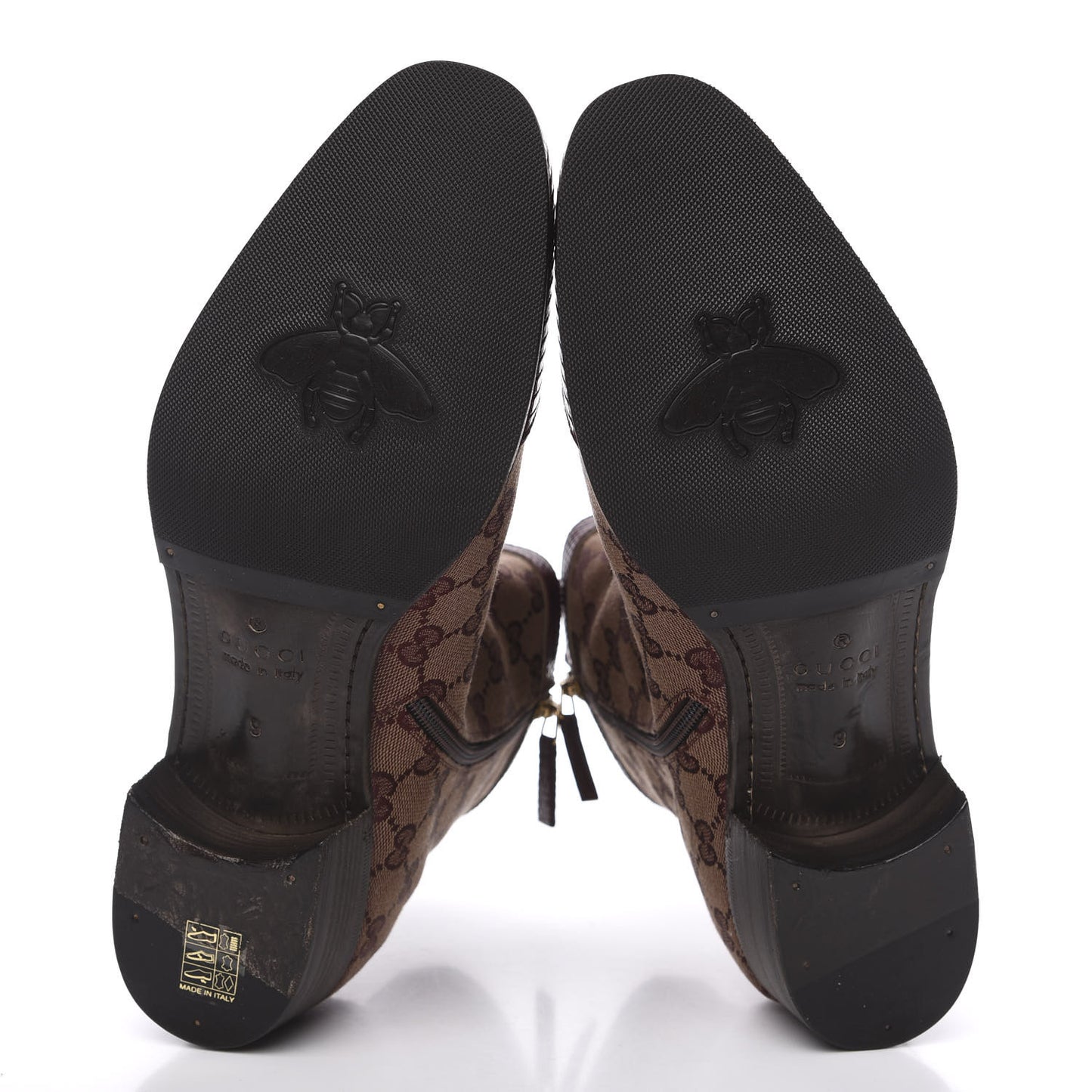 GG Monogram Lizard Mens GG Ankle Boots 9 Sahara Rubino Bright Bordeaux