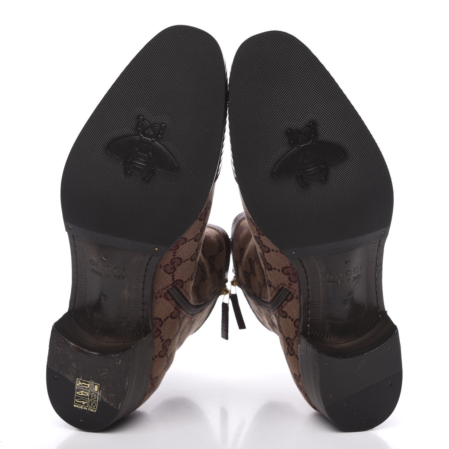 Gucci GG Monogram Lizard Mens GG Ankle Boots 9 Sahara Rubino Bright Bordeaux 5 of 9