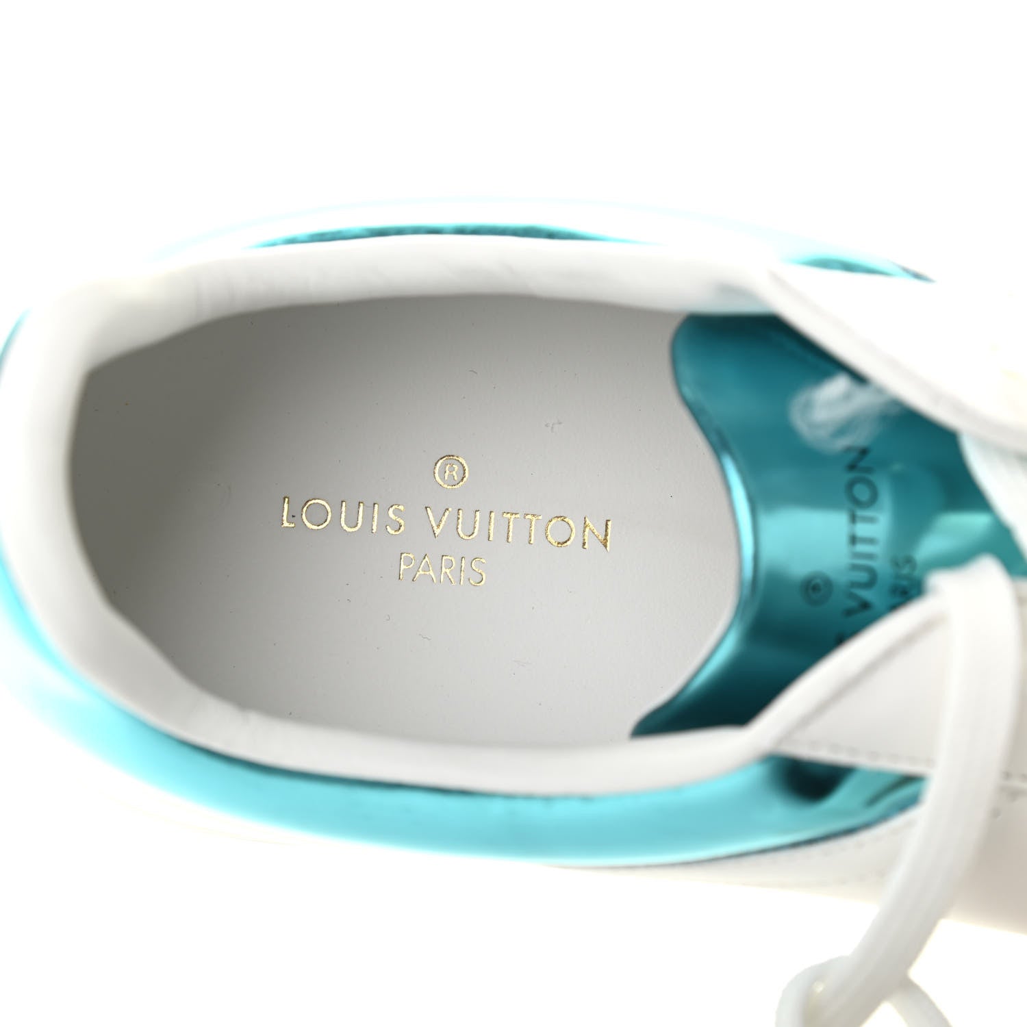 Louis Vuitton Calfskin Mens Luxembourg Sneakers 9 White Bleu 7 of 11