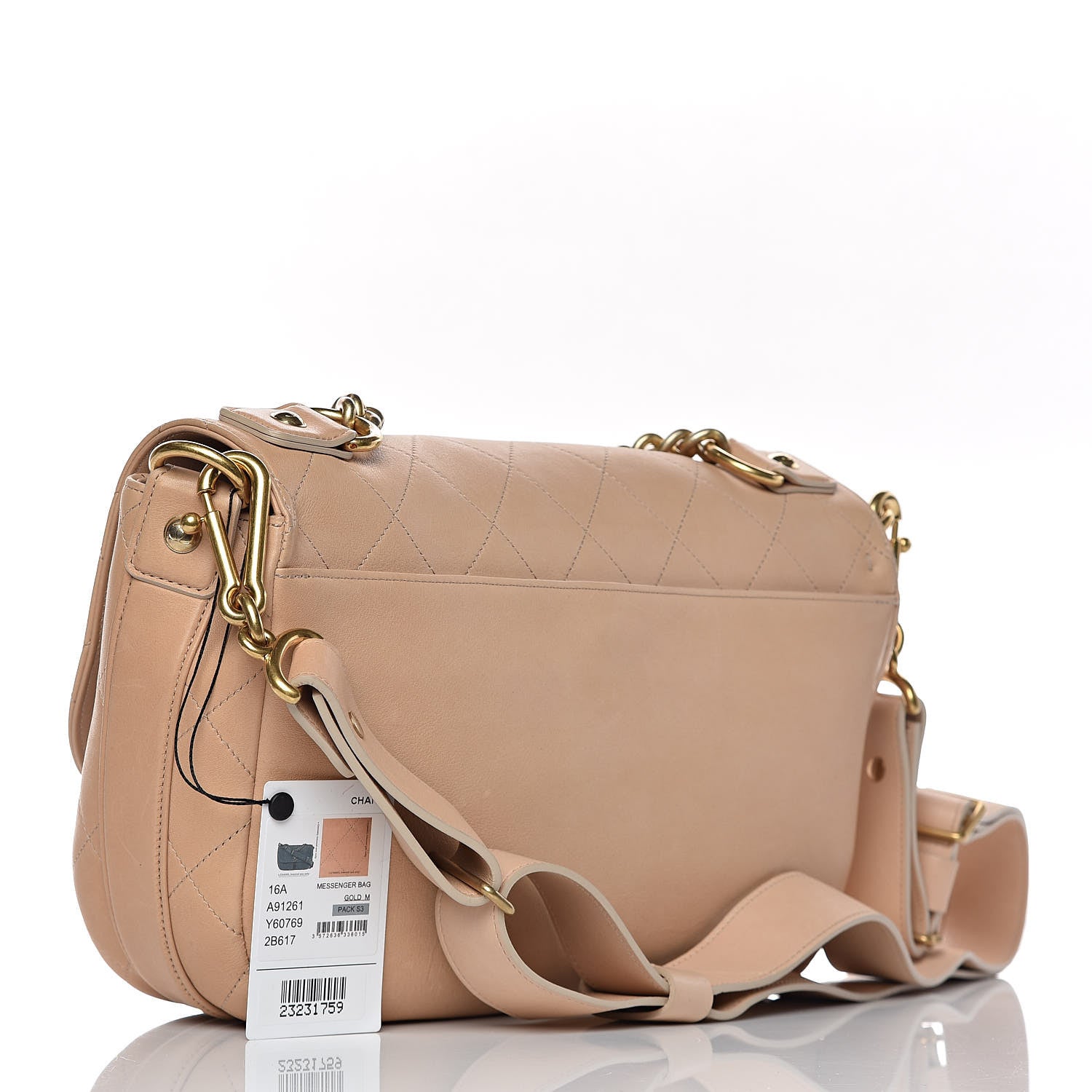 Chanel Calfskin Stitched Small Paris in Rome Messenger Beige 3 of 12