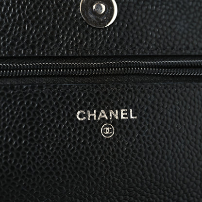 Chanel Caviar Quilted Wallet on Chain WOC Black 6 of 13