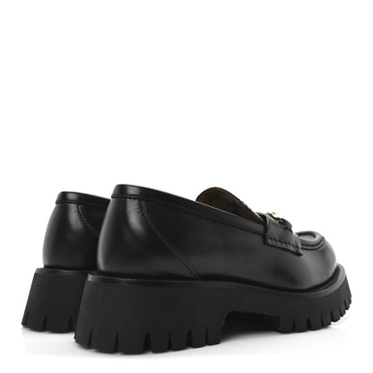 Gucci Real Betis Glamour Calfskin Horsebit Womens Mocassin Loafers 36.5 Black 5 of 9