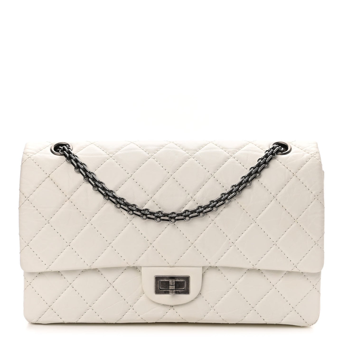 Aged Calfskin Quilted 2.55 Reissue 226 Flap Ivory