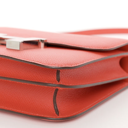 Hermes Epsom Enamel Constance 18 Capucine Sanguine 10 of 11