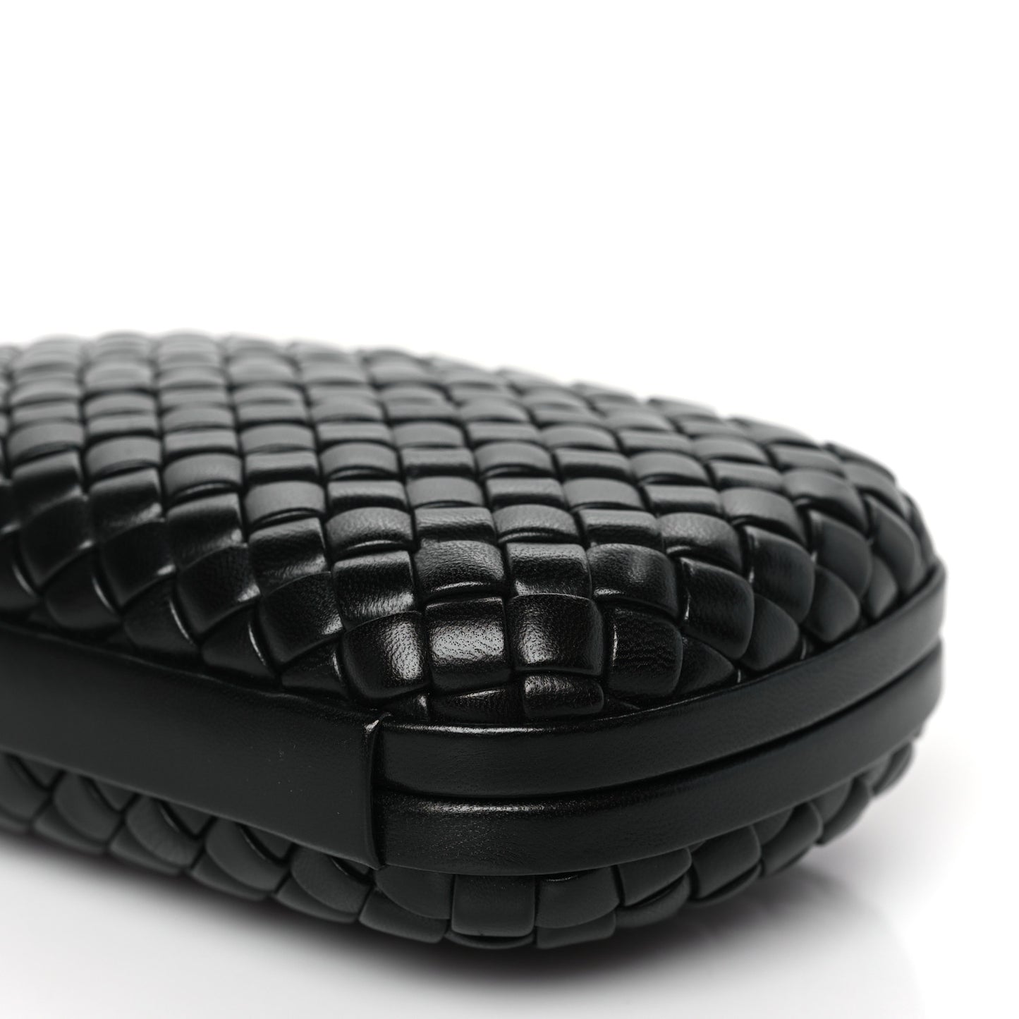 Nappa Intrecciato Knot Clutch Black