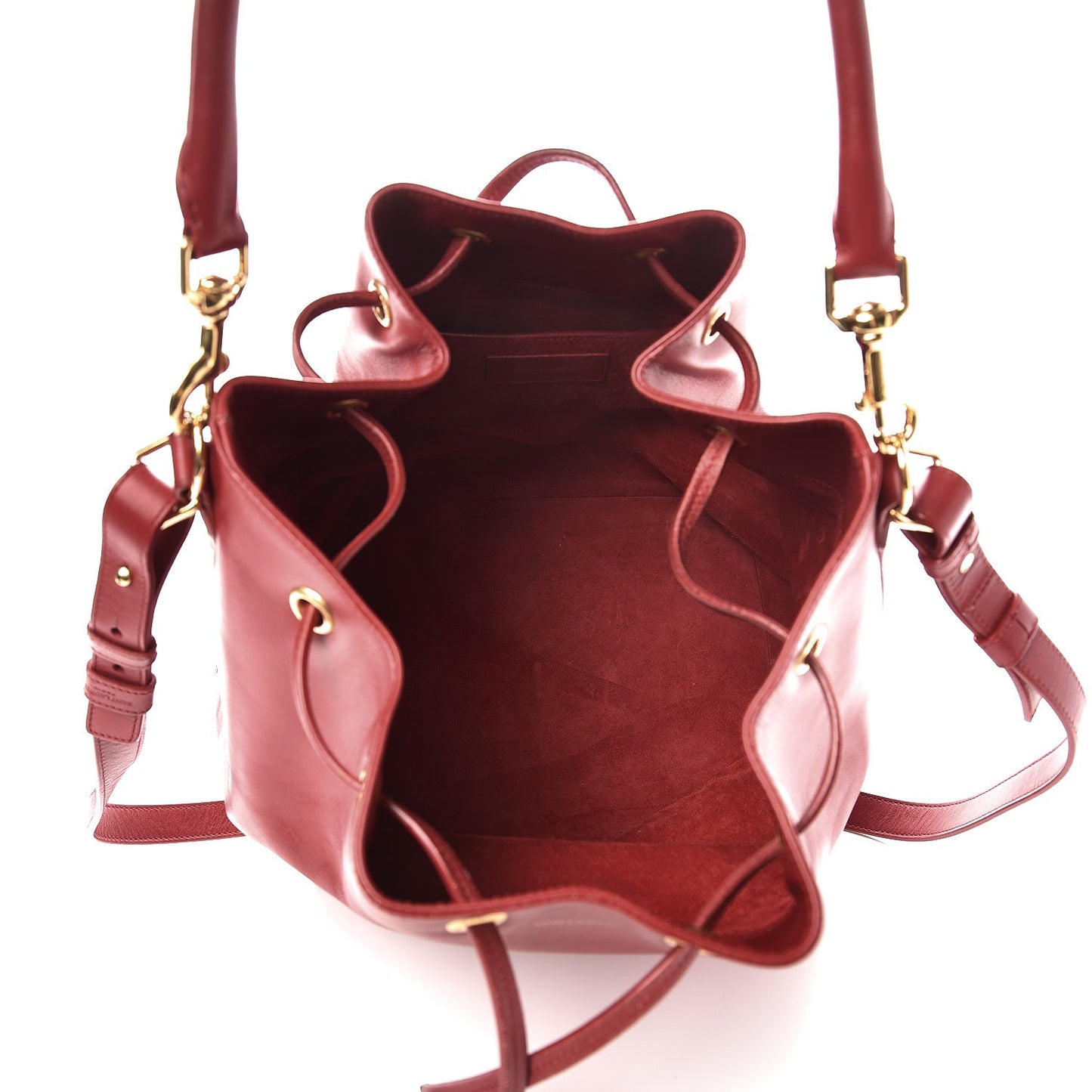Calfskin Medium Emmanuelle Bucket Bag Lipstick Red
