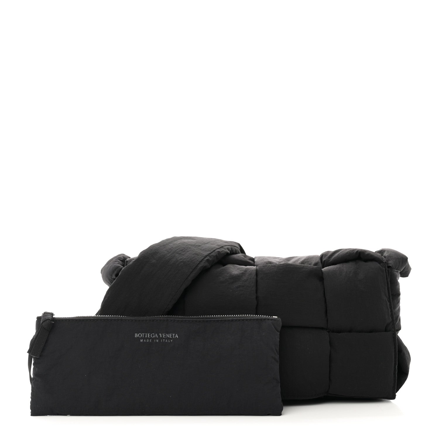 Bottega Veneta Nylon Intrecciato Padded Tech Cassette Bag Black 2 of 10